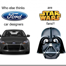 View "car design comparison to Darth Vader helmet"