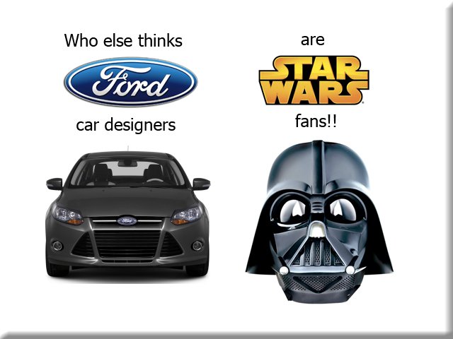 car design comparison to Darth Vader helmet